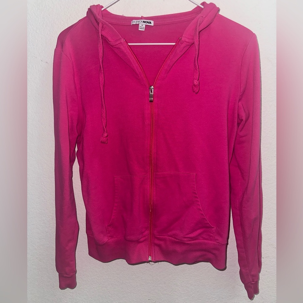 FashionNova Hot Pink Zip Up